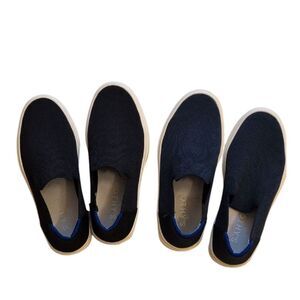 Lot Of 2 Rothys Original Slip On Sneaker Black And Navy Blue Size 6.5